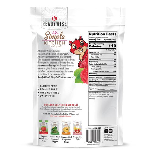 Readywise Raspberry & Brownie Bites 6-Pack - Freeze Dried | Emergency Survival Depot