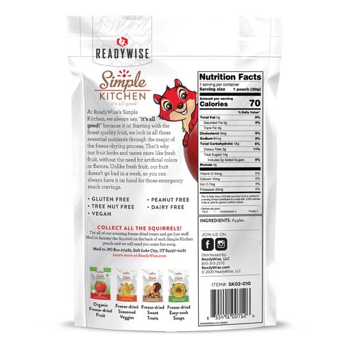 Readywise Freeze Dried Apples 6-Pack | Emergency Survival Depot