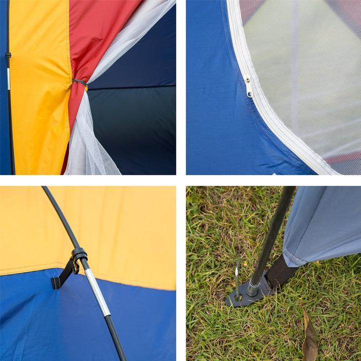 6–8 Person Family Camping Tent – Waterproof, UV‑Resistant, Lightweight Shelter with Mesh Windows & Carry Bag