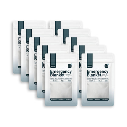 10 Pack Emergency Blankets - Thermal Mylar Survival Blankets | Emergency Survival Depot