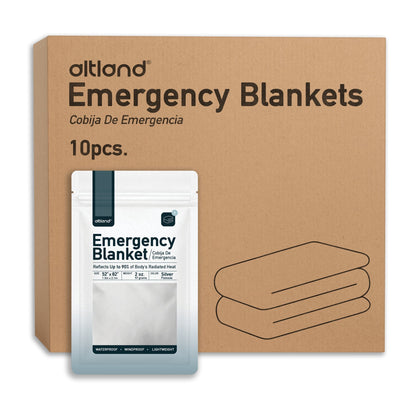 10 Pack Emergency Blankets - Thermal Mylar Survival Blankets | Emergency Survival Depot