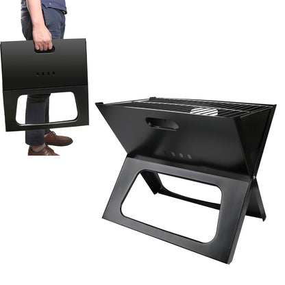 Portable Foldable Charcoal Grill – Heavy‑Duty Iron, Easy Setup, Large Cooking Area for Outdoor BBQ