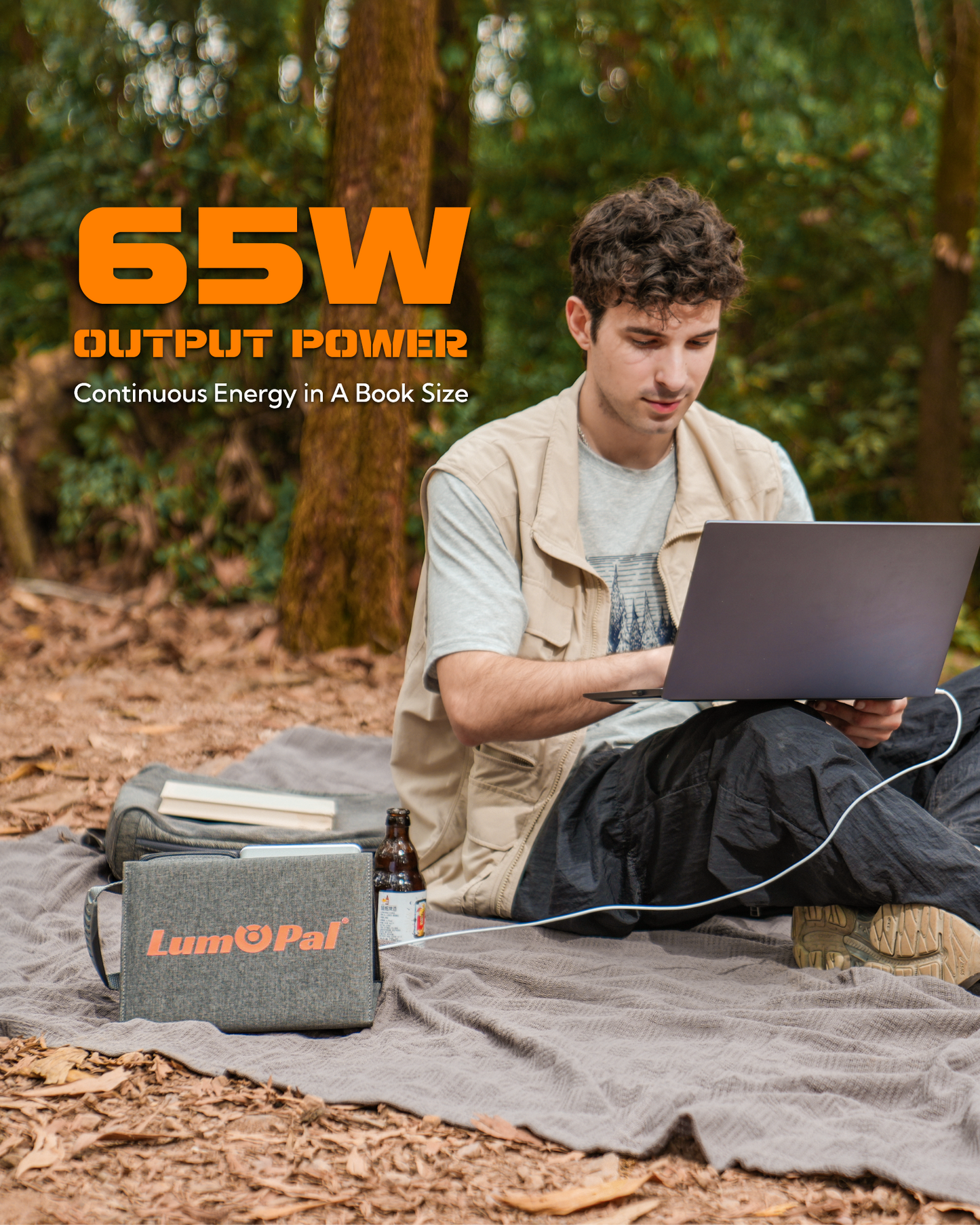 Lum Pyramid Solar Generator - 24W Panel & 99.9Wh Power Bank | Emergency Survival Depot