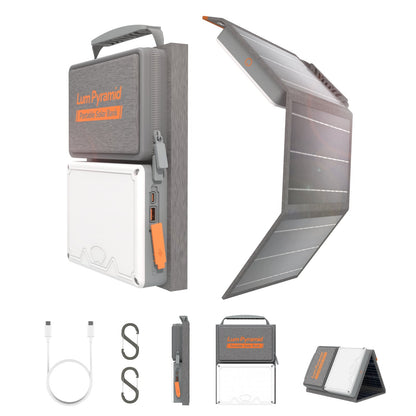 Lum Pyramid Solar Generator - 24W Panel & 99.9Wh Power Bank | Emergency Survival Depot