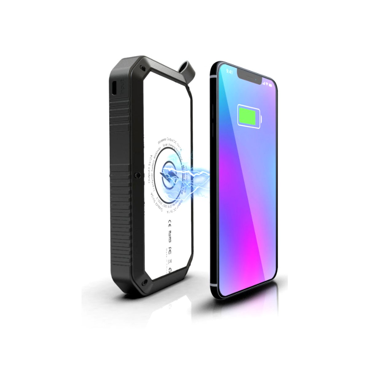 Sun Chaser Mini 10,000mAh Solar Wireless Phone Charger with Dual USB Ports