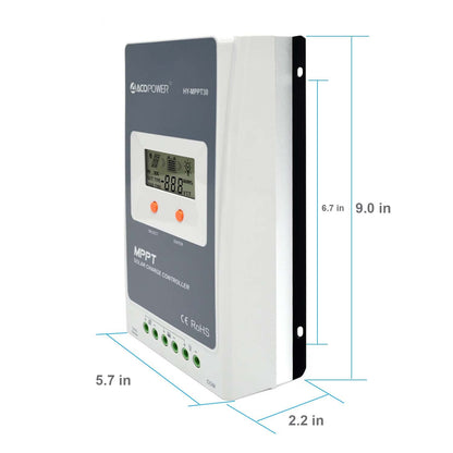 Midas 30A MPPT Solar Charge Controller – High‑Efficiency 12V/24V Regulator for Solar Panels & Battery Charging
