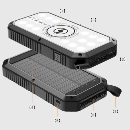 Sun Chaser Mini 10,000mAh Solar Wireless Phone Charger with Dual USB Ports