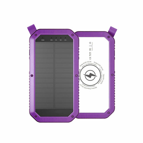 Sun Chaser Mini 10,000mAh Solar Wireless Phone Charger with Dual USB Ports