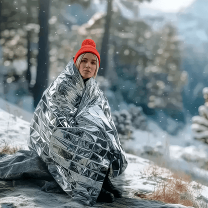 Emergency Thermal Foil Blankets – Lightweight, Waterproof, Heat‑Reflective Survival Blankets (52" x 82")