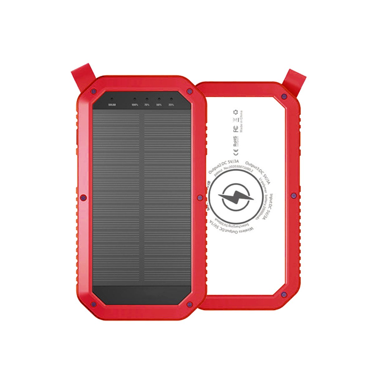 Sun Chaser Mini 10,000mAh Solar Wireless Phone Charger with Dual USB Ports