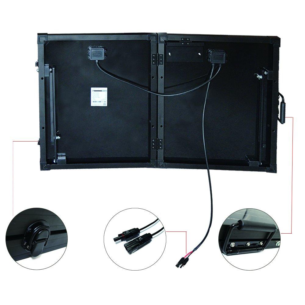 ACOPOWER 100W Portable Monocrystalline Solar Panel Suitcase (No Controller) – Off‑Grid Expansion Panel
