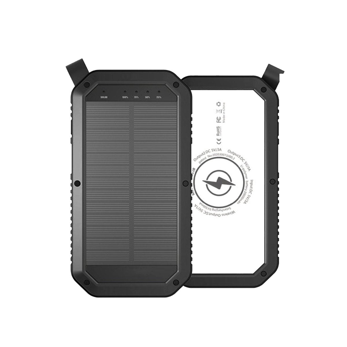Sun Chaser Mini 10,000mAh Solar Wireless Phone Charger with Dual USB Ports