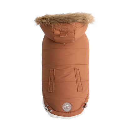 Urban Dog Parka – Caramel Waterproof Winter Jacket for Small & Large Breeds