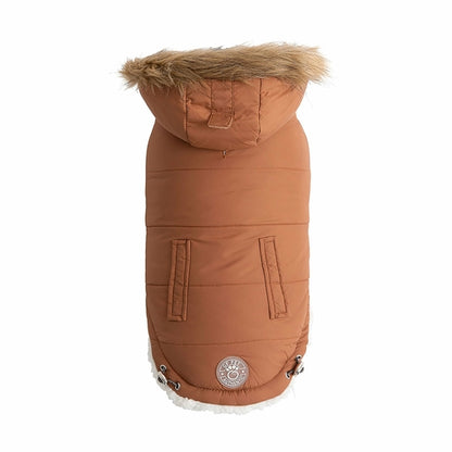Urban Dog Parka – Caramel Waterproof Winter Jacket for Small & Large Breeds