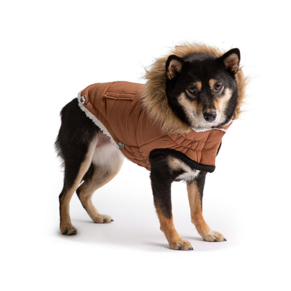 Urban Dog Parka – Caramel Waterproof Winter Jacket for Small & Large Breeds