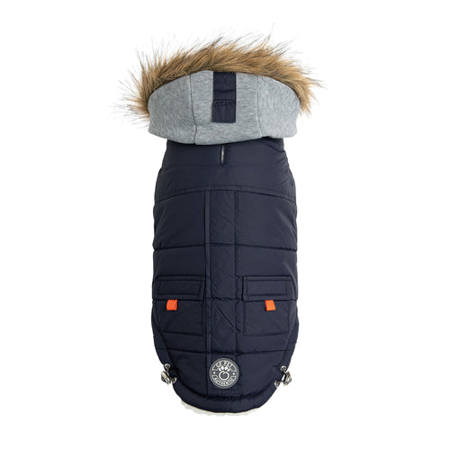 Winter Sailor Dog Parka – Navy Cold‑Weather Insulated Jacket for Small & Large Breeds
