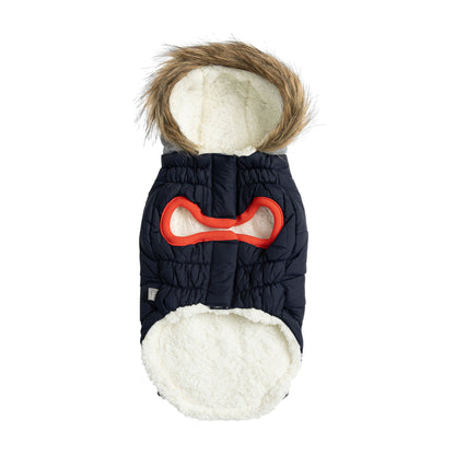 Winter Sailor Dog Parka – Navy Cold‑Weather Insulated Jacket for Small & Large Breeds