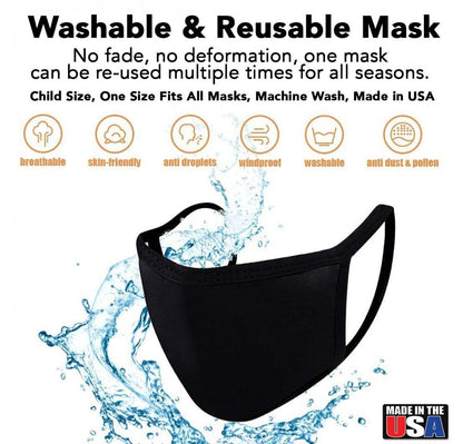 Child Reusable Cloth Face Mask – Soft, Washable, Adjustable (Style 168C2171)