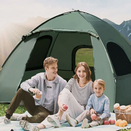 5-in-1 2-Person Inflatable Camping Tent with Air Mattress | Waterproof Outdoor Shelter