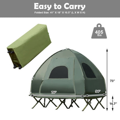 5-in-1 2-Person Inflatable Camping Tent with Air Mattress | Waterproof Outdoor Shelter
