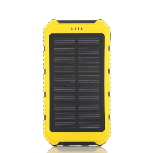 6000mAh Solar Power Bank – Dual USB Portable Charger with Flashlight, Water‑Resistant Design & Universal Compatibility