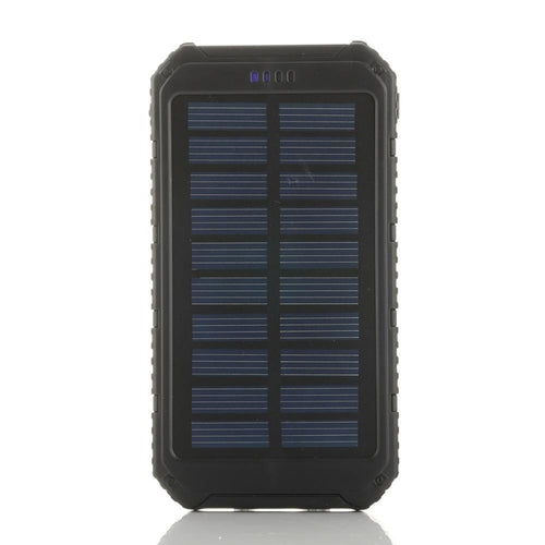 6000mAh Solar Power Bank – Dual USB Portable Charger with Flashlight, Water‑Resistant Design & Universal Compatibility