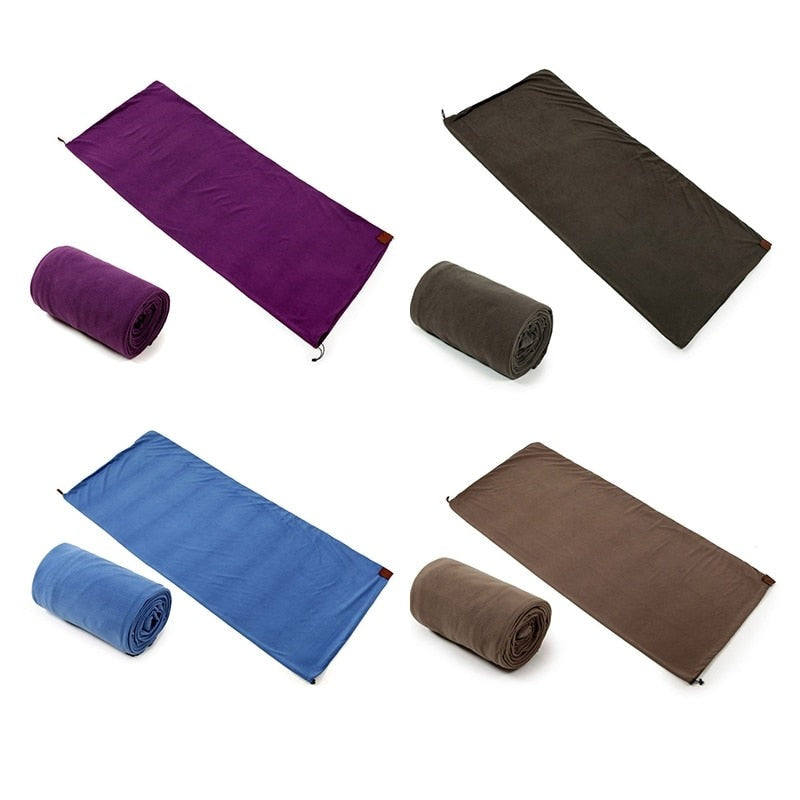 Polar Fleece Camping Sleeping Bag – Lightweight, Warm, Portable Winter Sleeping Bag with Compression Sack