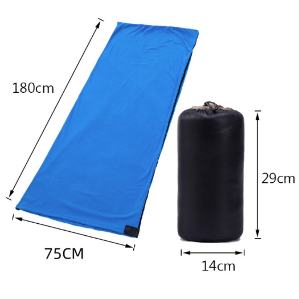 Polar Fleece Camping Sleeping Bag – Lightweight, Warm, Portable Winter Sleeping Bag with Compression Sack
