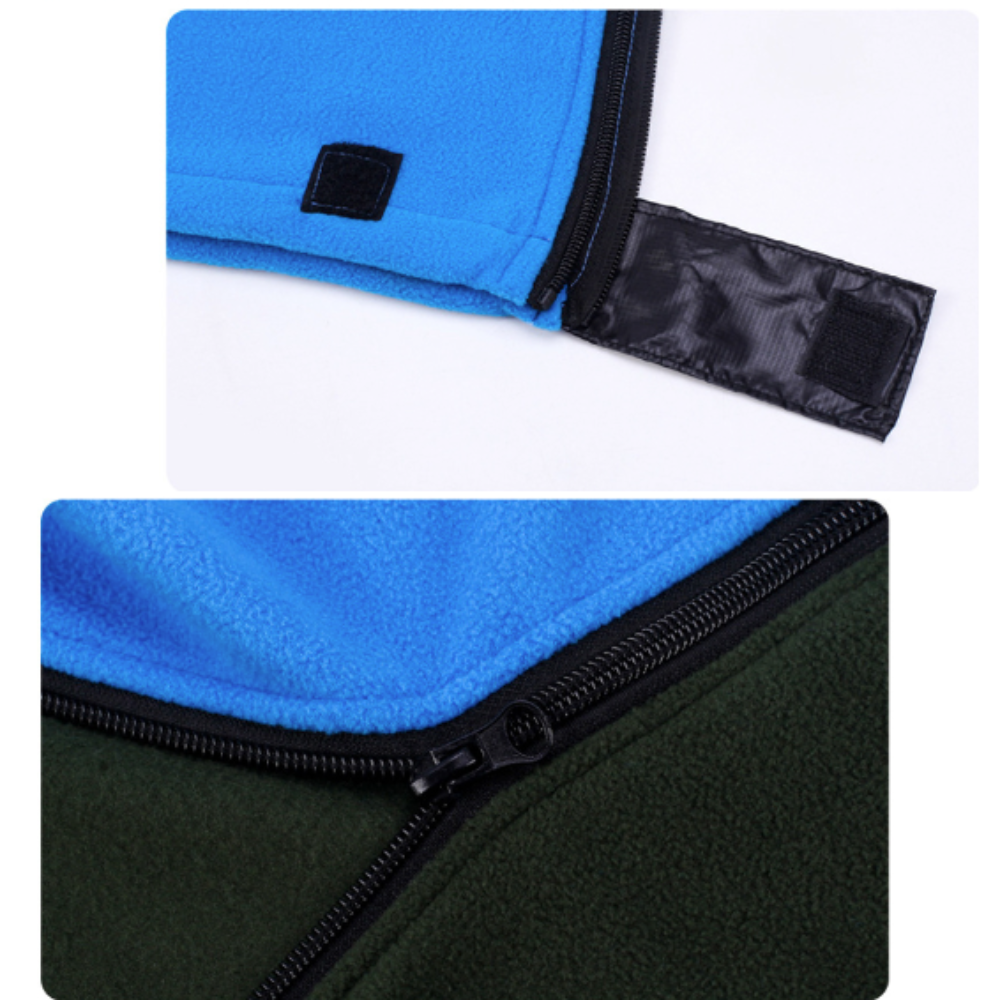 Polar Fleece Camping Sleeping Bag – Lightweight, Warm, Portable Winter Sleeping Bag with Compression Sack