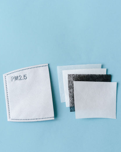 10-Pack PM2.5 Activated Carbon Mask Filters – 5-Layer Replacement Inserts for Adult Masks