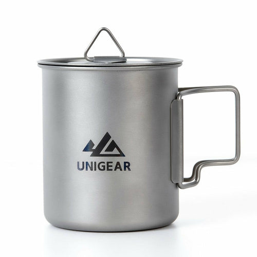 450ml Titanium Mug 100% Titanium – Ultra‑Light, Durable, Heat‑Resistant Mug with Folding Handles