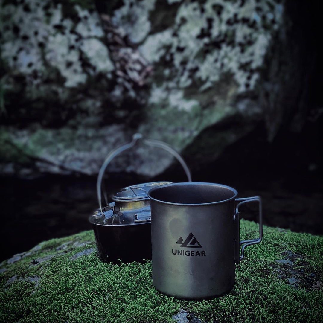 450ml Titanium Mug 100% Titanium – Ultra‑Light, Durable, Heat‑Resistant Mug with Folding Handles
