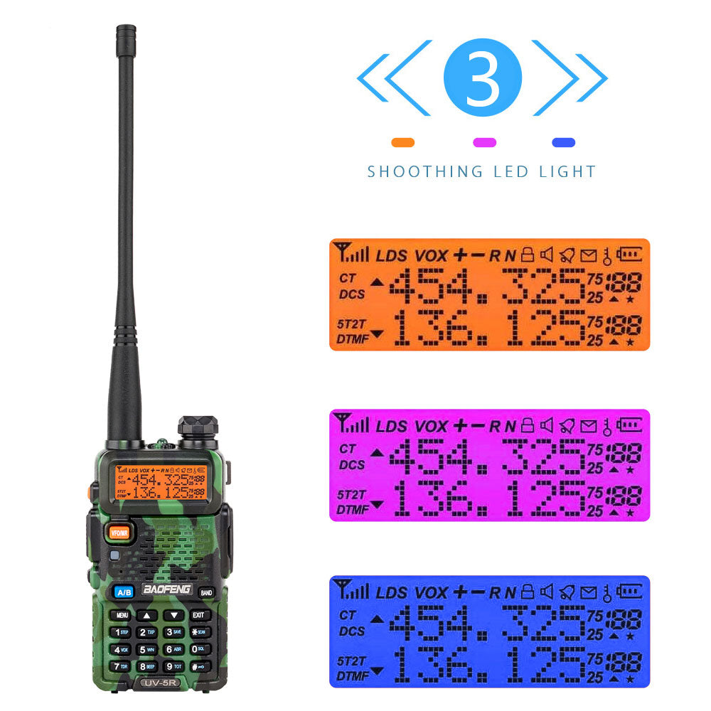 Baofeng UV‑5R Dual‑Band Walkie Talkie with Power Adapter – Long‑Range Two‑Way Radio