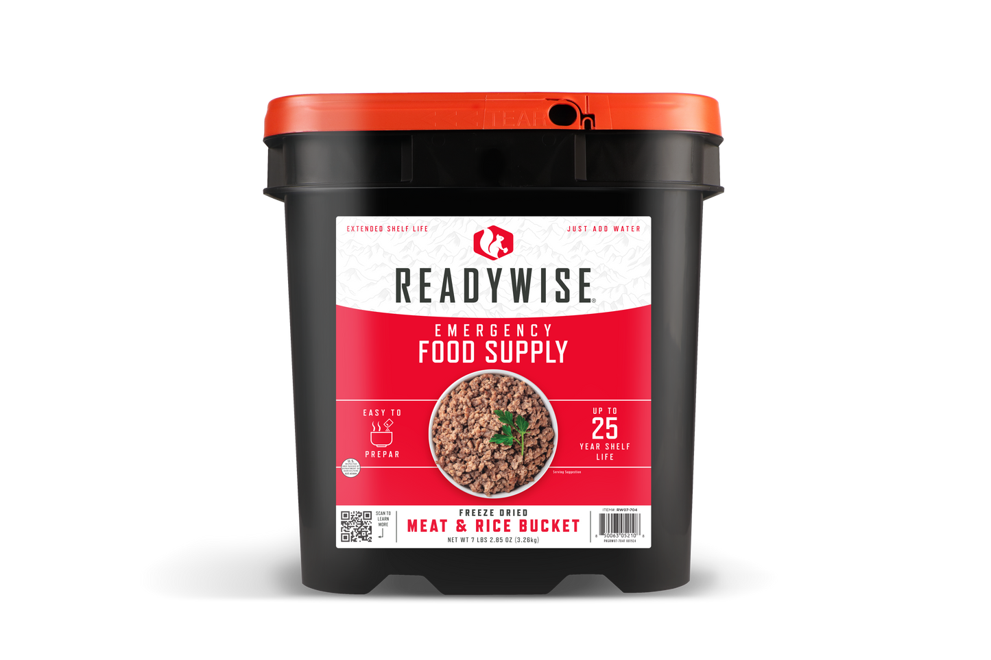 ReadyWise Meat & Rice Bucket | 48-Serving Emergency Food Supply| Emergency Survival Depot