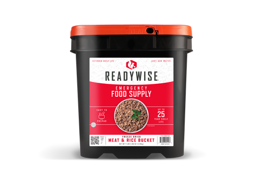 ReadyWise Meat & Rice Bucket | 48-Serving Emergency Food Supply| Emergency Survival Depot