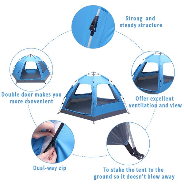 Automatic Pop‑Up Family Camping Tent – Instant Setup, Spacious Interior & Weather‑Resistant Design