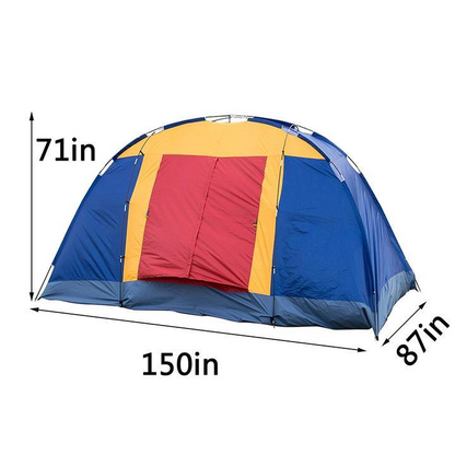 6–8 Person Family Camping Tent – Waterproof, UV‑Resistant, Lightweight Shelter with Mesh Windows & Carry Bag