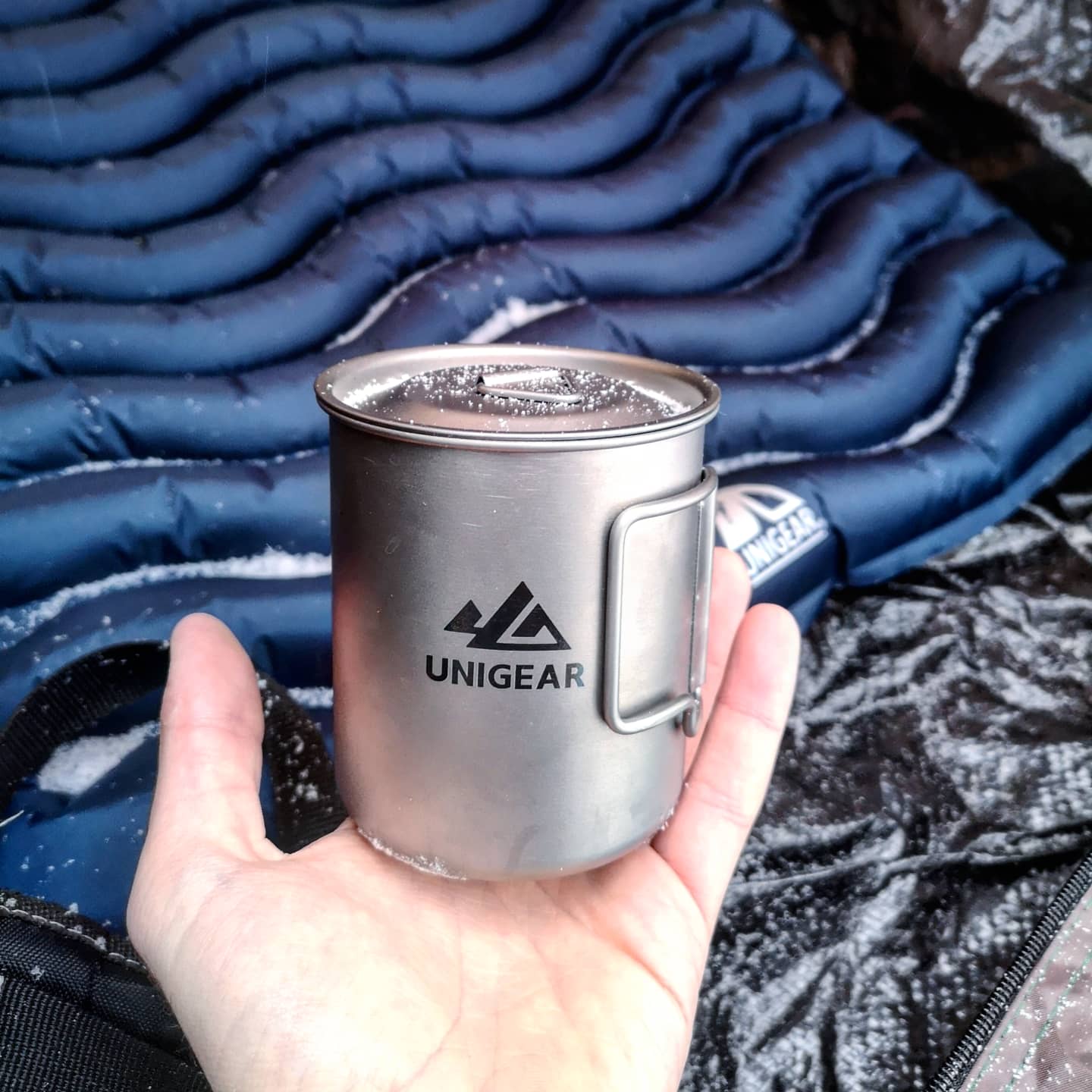 450ml Titanium Mug 100% Titanium – Ultra‑Light, Durable, Heat‑Resistant Mug with Folding Handles