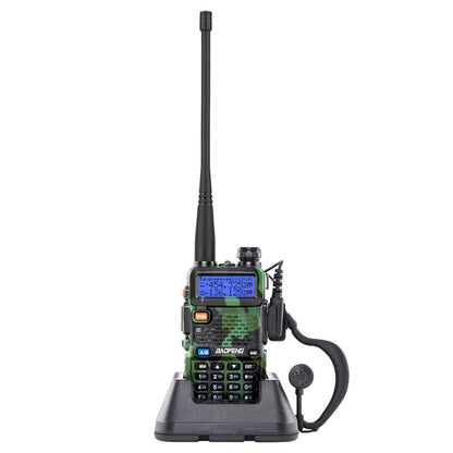 Baofeng UV‑5R Dual‑Band Walkie Talkie with Power Adapter – Long‑Range Two‑Way Radio