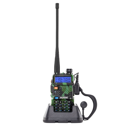 Baofeng UV‑5R Dual‑Band Walkie Talkie with Power Adapter – Long‑Range Two‑Way Radio