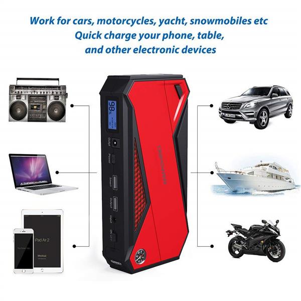 800A Peak 18000mAh Portable Car Jump Starter & Battery Booster | Emergency Survival Depot
