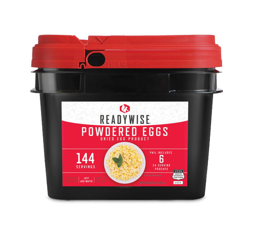 144‑Serving Powdered Eggs Bucket – Long‑Term Emergency Food Storage, 20–25 Year Shelf Life