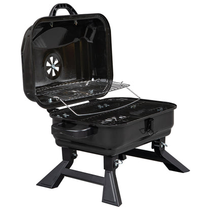 Portable Charcoal Grill & Smoker with Lid – Folding Tabletop BBQ Grill for Outdoor Cooking