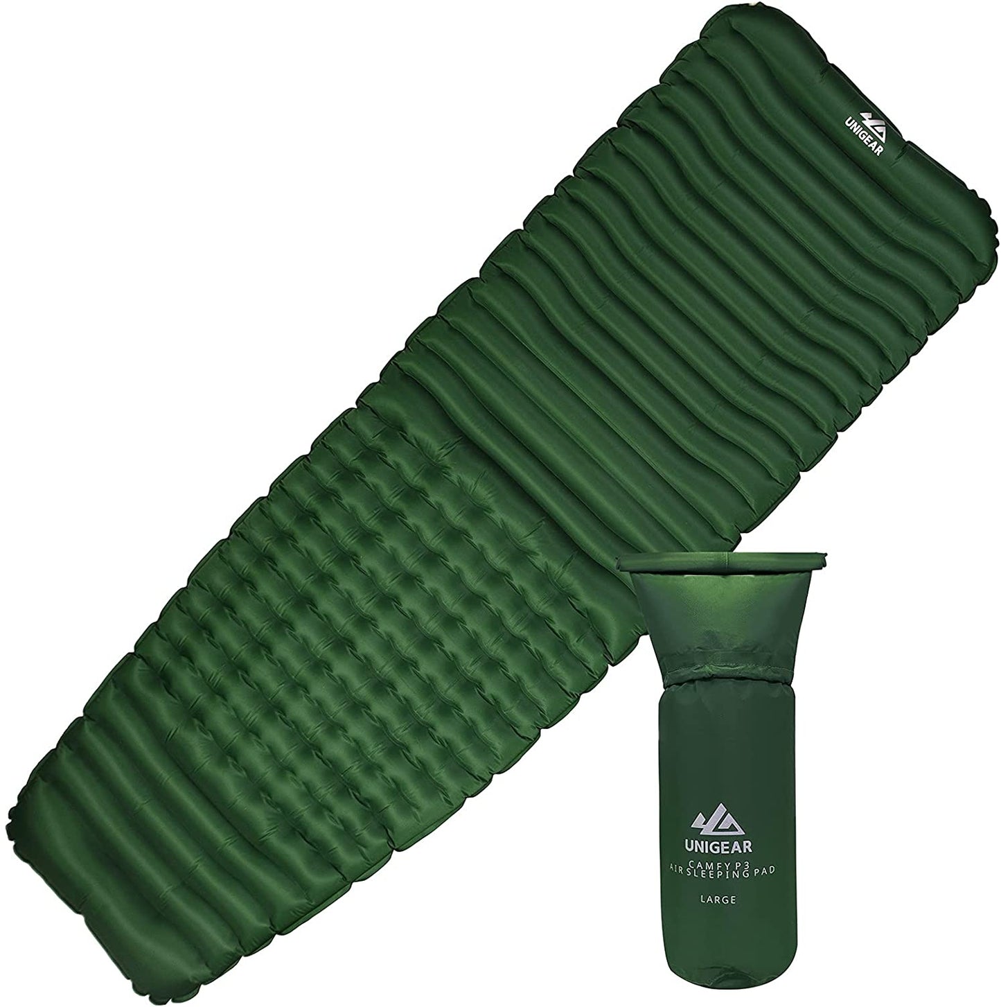 Ultralight Inflatable Sleeping Pad – 3" Thick, Ergonomic, Leak‑Proof, Durable 40D Nylon Camping Mat