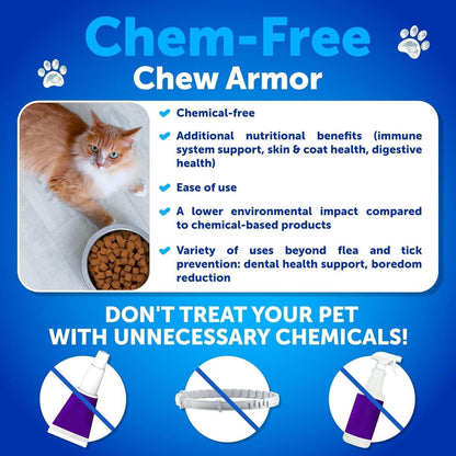 Natural Flea & Tick Chews for Cats | Daily Immune Support