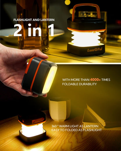 LUM Light Solar Lantern - 2-in-1 Foldable Camping Lantern & Flashlight | Emergency Survival Depot