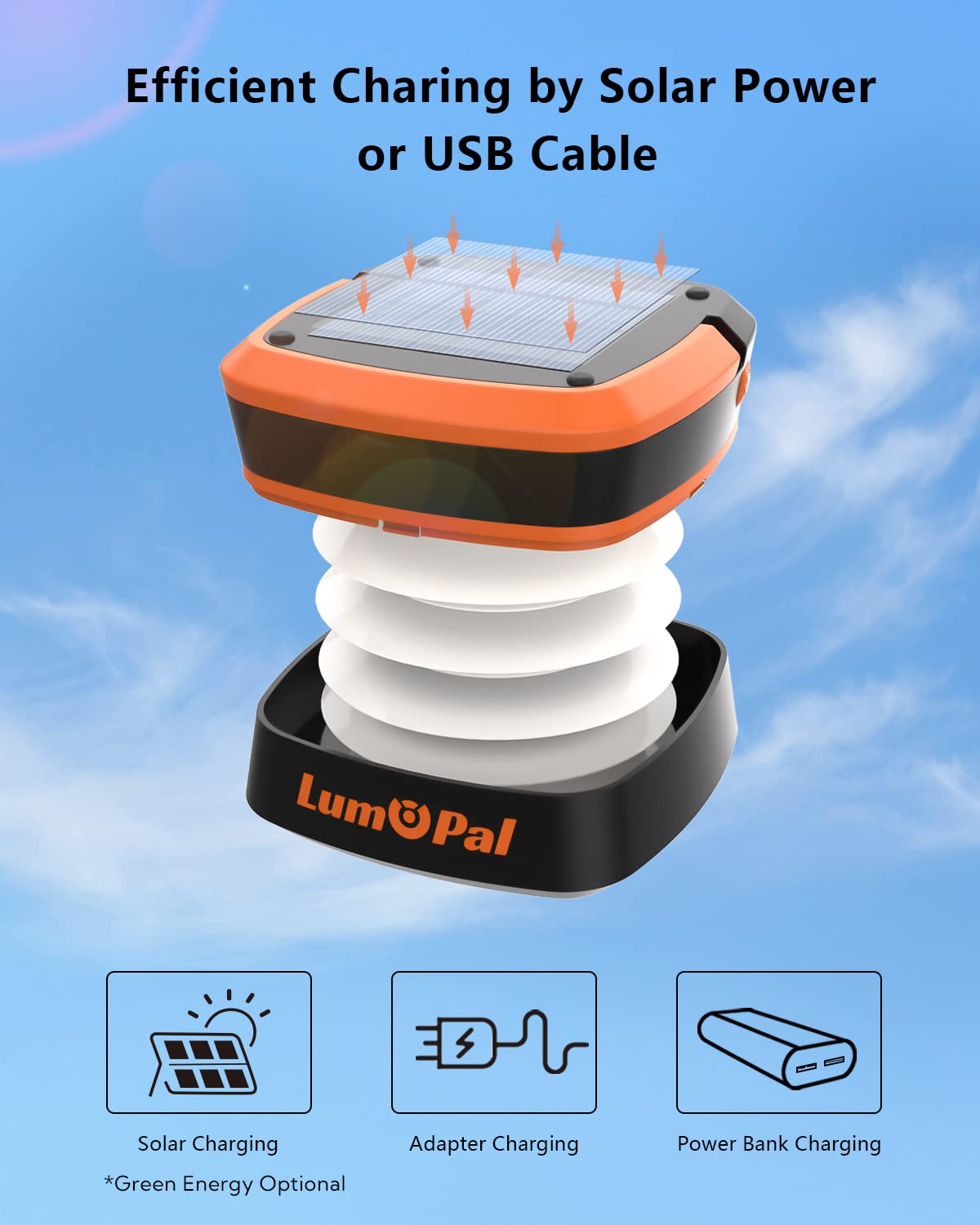LUM Light Solar Lantern - 2-in-1 Foldable Camping Lantern & Flashlight | Emergency Survival Depot