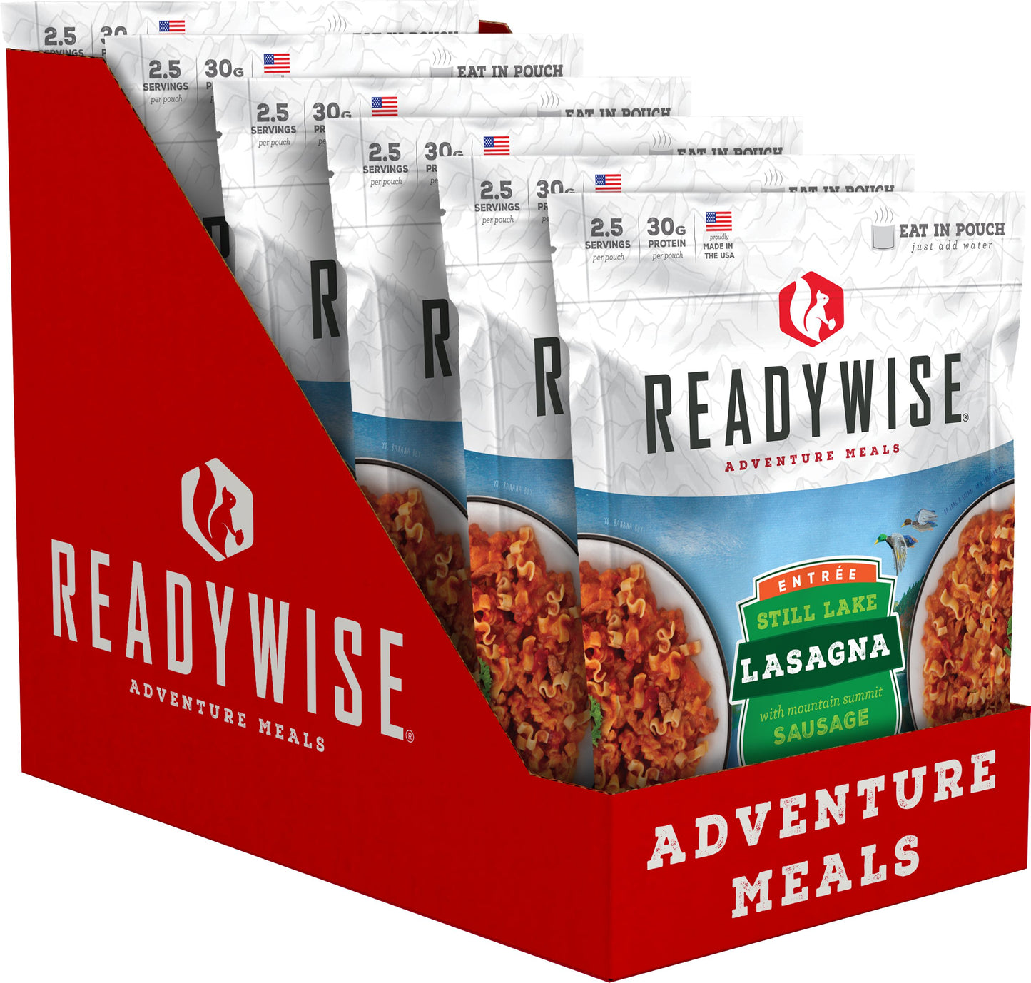 ReadyWise Still Lake Lasagna with Sausage | Lightweight Camping Meal
