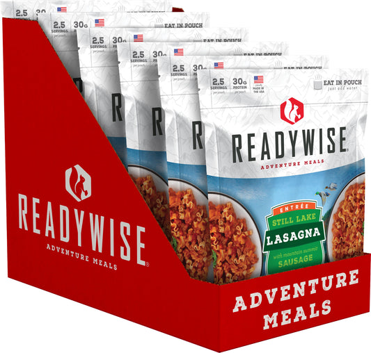 ReadyWise Still Lake Lasagna with Sausage | Lightweight Camping Meal