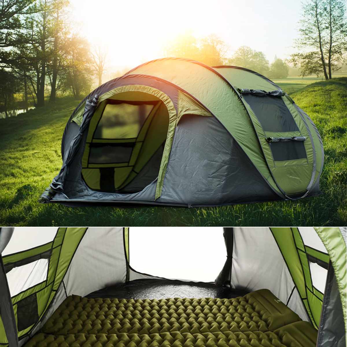 4–5 Person Automatic Pop‑Up Tent – Large Capacity Instant Camping Shelter for Families